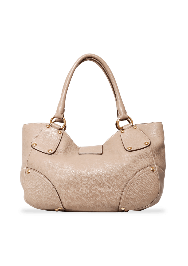 VITELLO DAINO PUSH LOCK TOTE