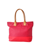 LEATHER TRIMMED LOGO TOTE