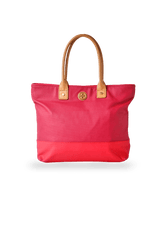 LEATHER TRIMMED LOGO TOTE