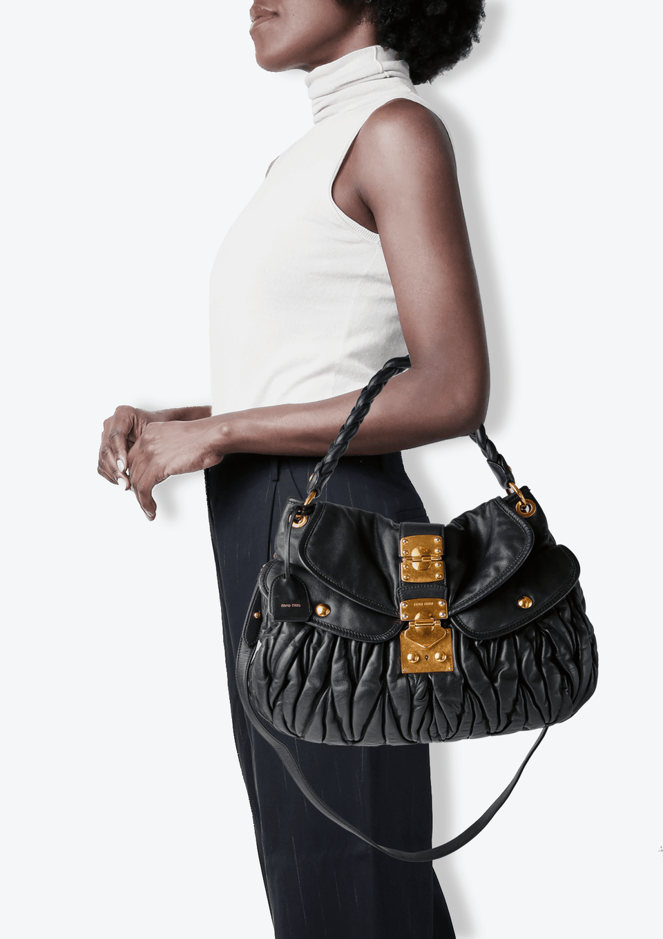MATELASSÊ BLACK SATCHEL