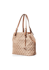 MONOGRAM TOTE BAG MICHAEL KORS MARROM ORIGINAL
