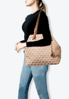 MONOGRAM TOTE BAG MICHAEL KORS MARROM ORIGINAL