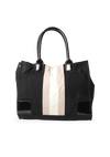 LEATHER TRIMMED LOGO TOTE