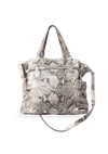 EMBOSSED LEATHER SATCHEL