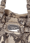 EMBOSSED LEATHER SATCHEL