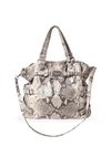 EMBOSSED LEATHER SATCHEL