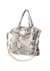 EMBOSSED LEATHER SATCHEL