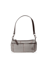 LEATHER TRIMMED HOUNDSTOOTH BAG