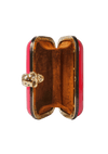 METALLIC SKULL BOX CLUTCH