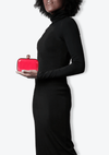 METALLIC SKULL BOX CLUTCH