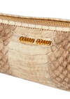 PYTHON LEATHER WRISTLET