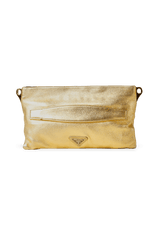 SAFFIANO METALLIC ZIP CLUTCH