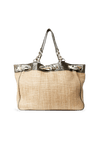 RAFFIA POSITANO SCARF TOTE