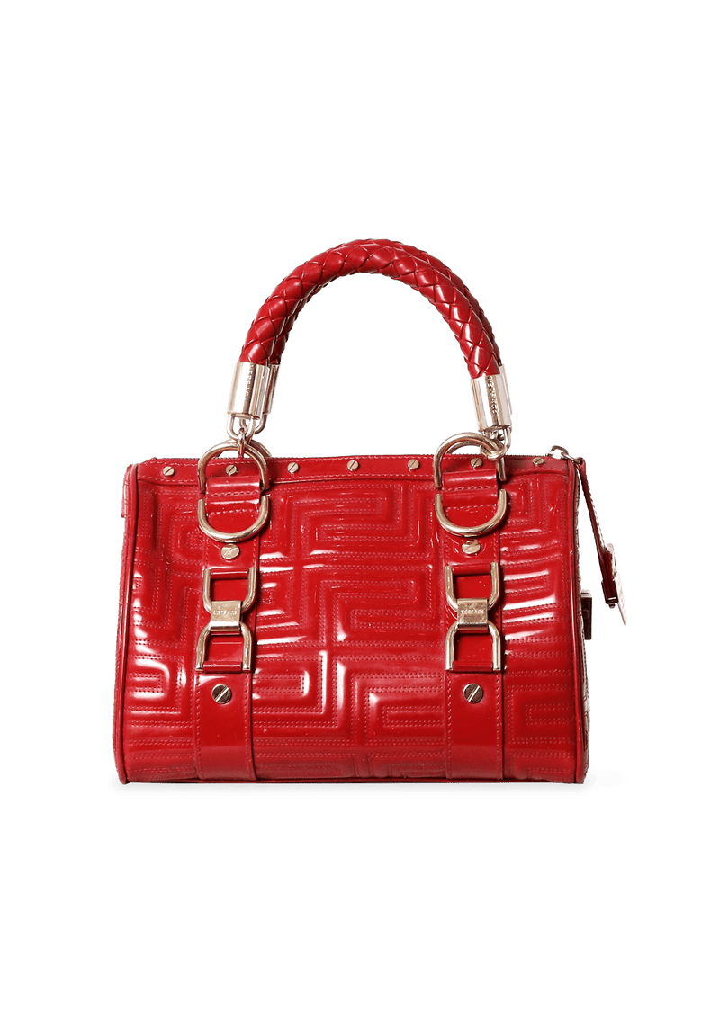 LOGO PATENT LEATHER BAG