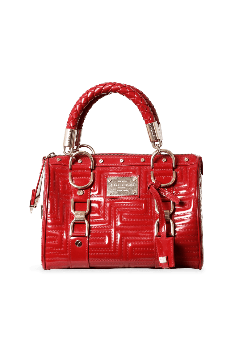 LOGO PATENT LEATHER BAG