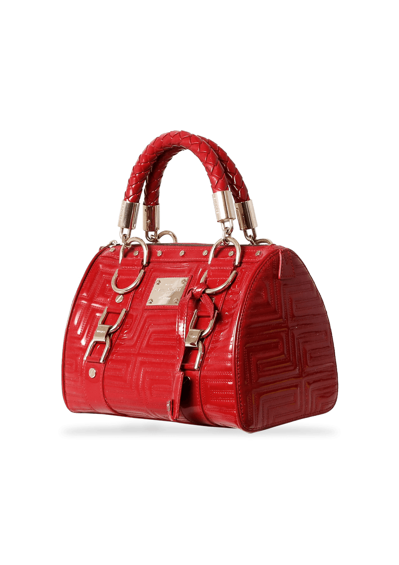 LOGO PATENT LEATHER BAG