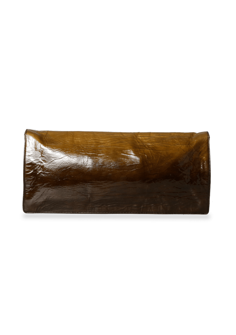 LEATHER FLAP CLUTCH