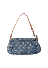 MONOGRAM DENIM MINI PLEATY