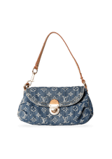 MONOGRAM DENIM MINI PLEATY