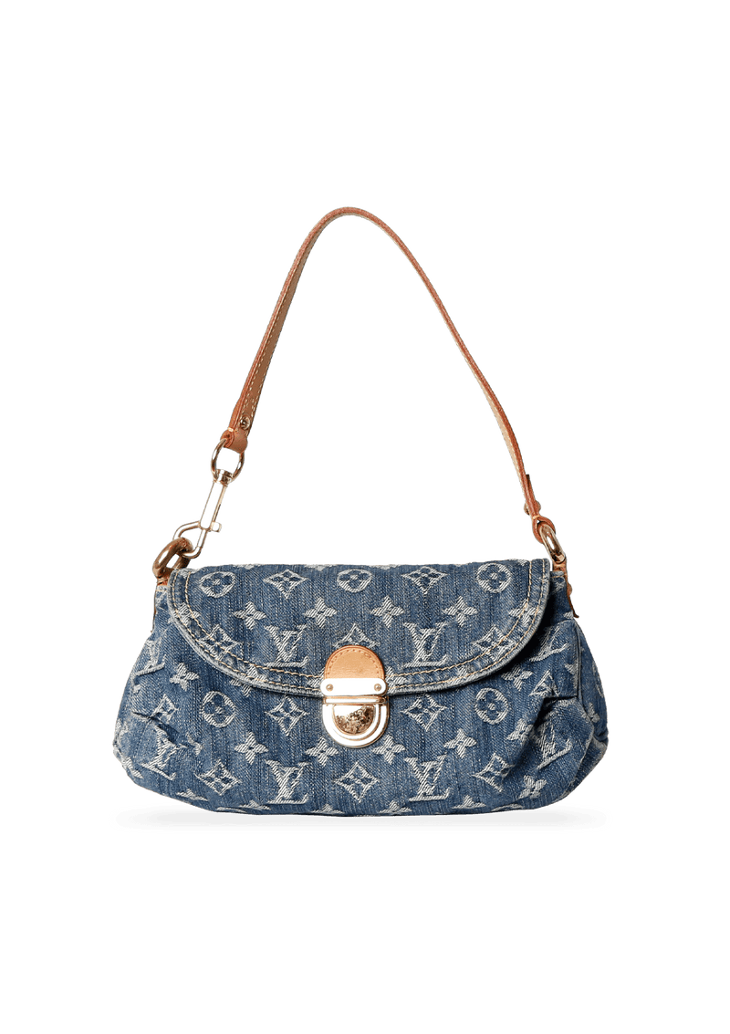 MONOGRAM DENIM MINI PLEATY