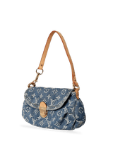 MONOGRAM DENIM MINI PLEATY