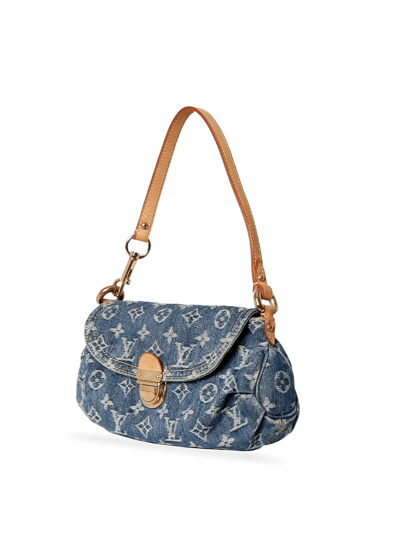 MONOGRAM DENIM MINI PLEATY