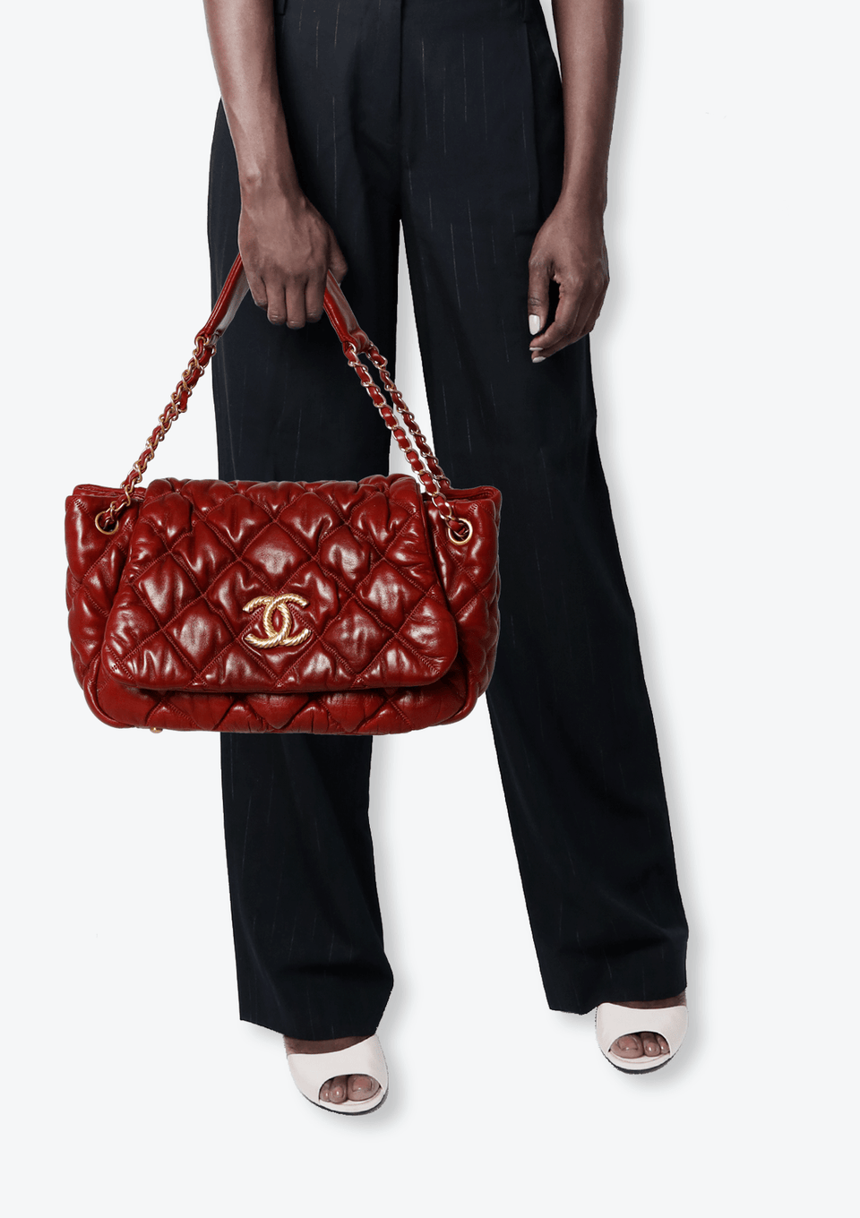 BUBBLE QUIT ACCORDION FLAP BAG