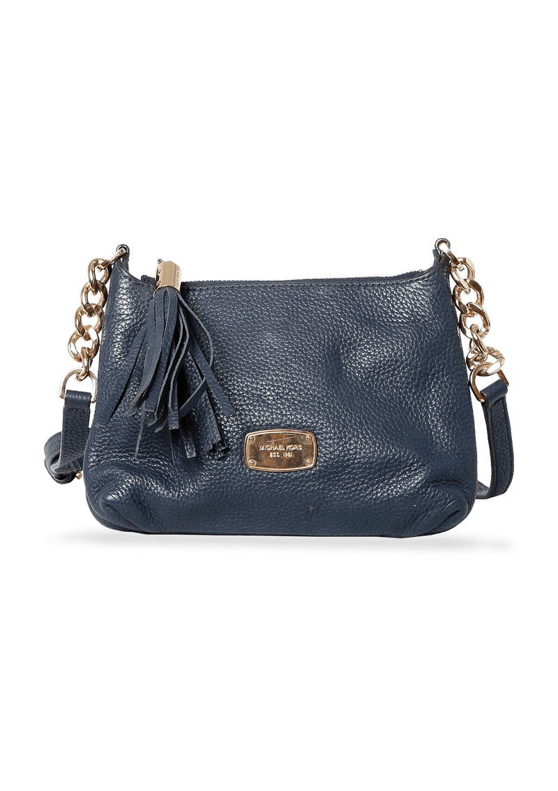 TEXTURED LEATHER CROSSBODY BAG