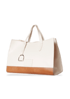 LEATHER BICOLOR TOTE