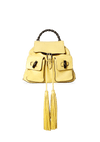YELLOW PEBBLED BAMBOO BACKPACK