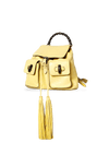 YELLOW PEBBLED BAMBOO BACKPACK