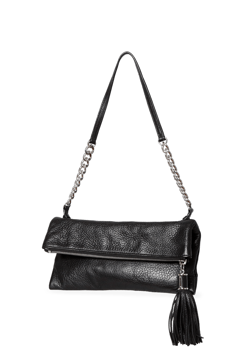 FOLD OVER LEATHER BAG