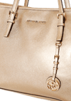 METALLIC LEATHER TOTE BAG