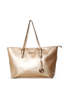 METALLIC LEATHER TOTE BAG