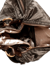 LEATHER TRIMMED NYLON HOBO