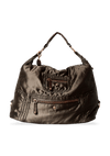 LEATHER TRIMMED NYLON HOBO