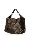 LEATHER TRIMMED NYLON HOBO
