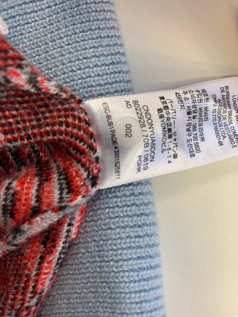 Burberry Kids Check Wool Jacquard Shorts 14Y Azul Original – Gringa