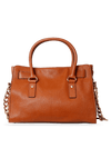 BELTED LEATHER SATCHEL BAG