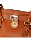 BELTED LEATHER SATCHEL BAG