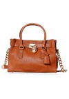 BELTED LEATHER SATCHEL BAG