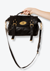 ALEXA LEATHER SATCHEL MULBERRY PRETA ORIGINAL