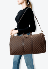 DAMIER ÉBÈNE KEEPALL BANDOULIÈRE 55