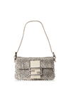 BEADED PALLADIUM MICRO BAGUETTE FENDI PRATA ORIGINAL
