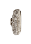 BEADED PALLADIUM MICRO BAGUETTE FENDI PRATA ORIGINAL