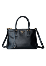 SMALL SAFFIANO LUX DOUBLE ZIP GALLERIA SATCHEL