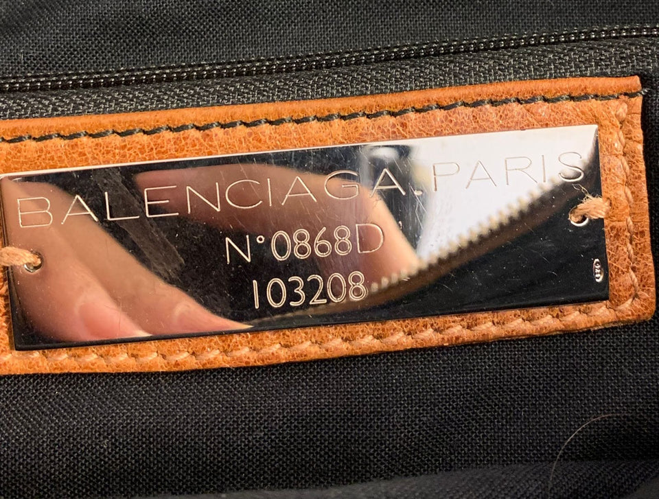 BOLSA BALENCIAGA MOTOCROSS CLASSIC FIRST CARAMELO ORIGINAL – Gringa