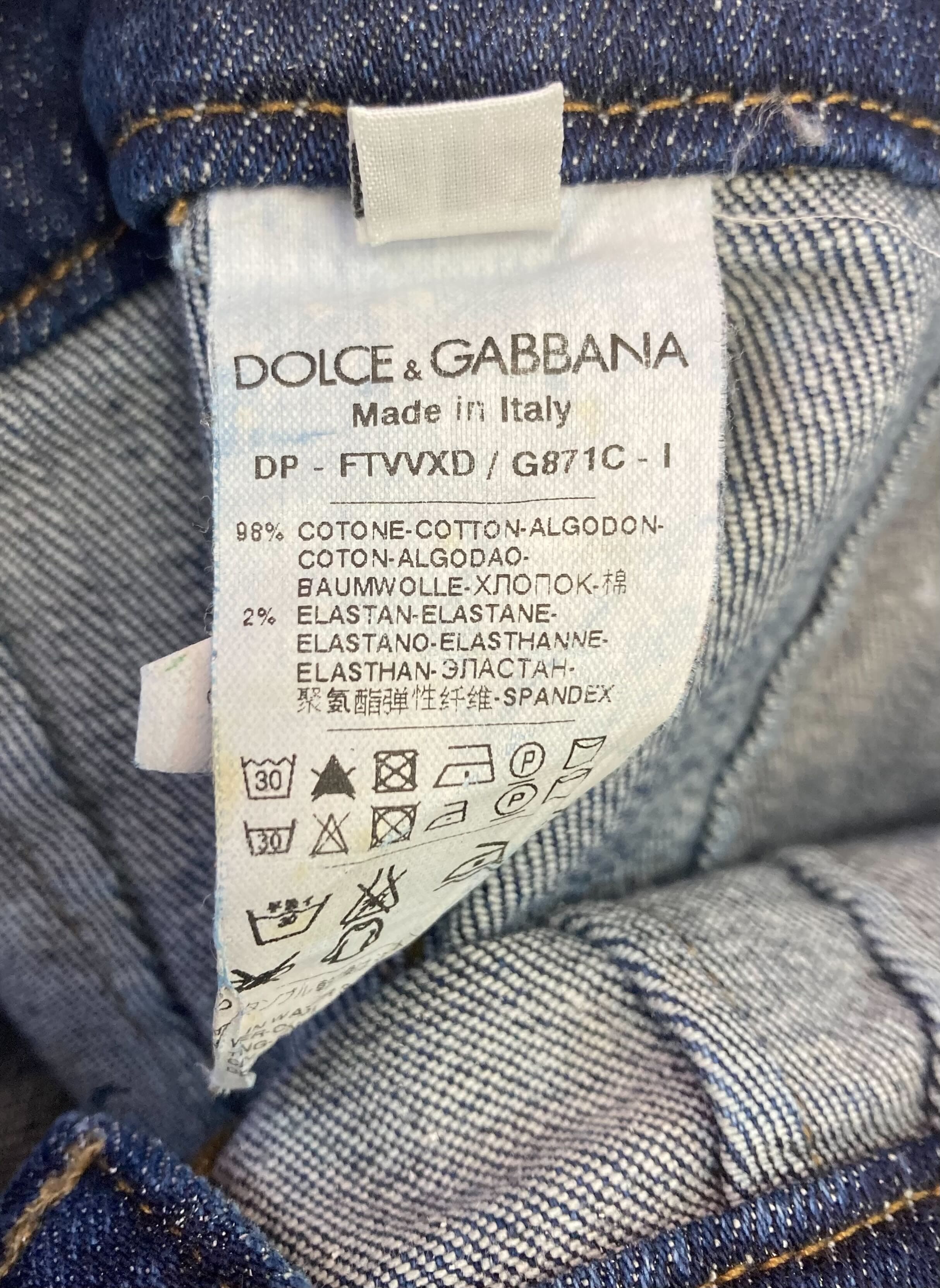 CALÇA DOLCE & GABBANA HIGH WAIST PANTS 40 AZUL ORIGINAL – Gringa