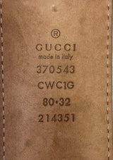 GUCCISSIMA INTERLOCKING G LOGO BELT 80