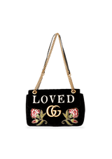 GG MARMONT EMBROIDERED VELVET MINI